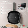 Tigaie grill Berlinger Haus, Matte Green, 28 cm, 2.1 L, aluminiu forjat, verde mat