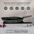 Tigaie grill Berlinger Haus, Matte Green, 28 cm, 2.1 L, aluminiu forjat, verde mat