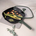 Tigaie grill cu capac Berlinger Haus, Matte Green, 28 cm, 2.1 L, aluminiu forjat, verde mat