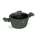 Oala cu capac Berlinger Haus, Matte Green, 20 cm, 2.5 L, aluminiu forjat, verde mat