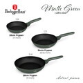 Set 3 tigai Berlinger Haus, Matte Green, 20/24/28 cm, aluminiu forjat, verde mat
