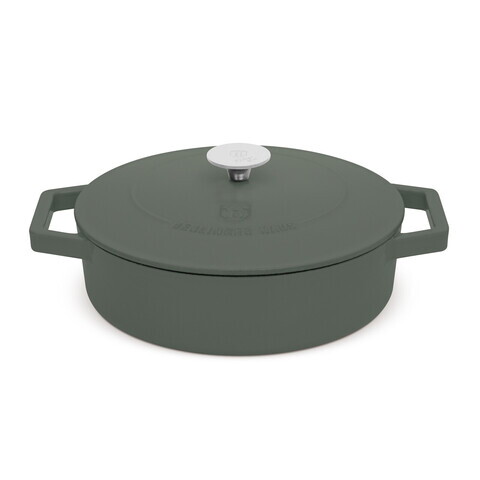 Oala cu capac Berlinger Haus, Matte Green, 26 cm, 2.57 L, fonta, verde mat