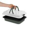 Tava cu capac Berlinger Haus, Matte Green, 36.5x24.5x5.5 cm, otel carbon/plastic, verde mat