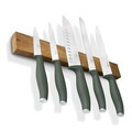 Set 5 cutite cu suport magnetic Berlinger Haus, Matte Green, inox/lemn, verde mat/natur