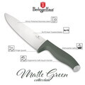 Set 5 cutite cu suport magnetic Berlinger Haus, Matte Green, inox/lemn, verde mat/natur