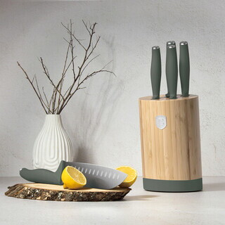 Verde mat;Natur, Set suport rotund