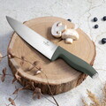Set 5 cutite cu suport rotund Berlinger Haus, Matte Green, inox/bambus, verde mat/natur