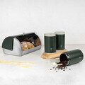 Set cutie pentru paine si 3 recipiente Berlinger Haus, Matte Green, 38.5x28x18.5 cm, inox, verde mat/argintiu