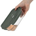 Set 3 caserole cu capac Berlinger Haus, Matte Green, 570 ml / 840 ml / 1.18 L, sticla/plastic, verde/transparent