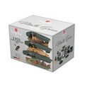 Set 3 caserole cu capac Berlinger Haus, Matte Green, 570 ml / 840 ml / 1.18 L, sticla/plastic, verde/transparent