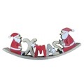 Decoratiune Xmas w Santa, InArt, 30 x 14 cm, lemn, multicolor