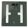 Cantar digital pentru baie Berlinger Haus, Matte Green, 30x30 cm, max 180 kg, sticla temperata, verde mat