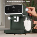 Espressor digital 3 in 1 Berlinger Haus, Matte Green, 950W, 21x25.9x28 cm, inox, verde mat