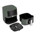 Friteuza cu aer cald si fereastra Berlinger Haus, Matte Green, 5 L, 1400W, verde mat