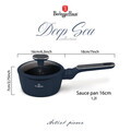 Cratita cu capac Berlinger Haus, Deep Sea, 16 cm, 1.2 L, aluminiu forjat, albastru mat/gri