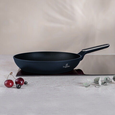 Tigaie Berlinger Haus, Deep Sea, 28 cm, 2.4 L, aluminiu forjat, albastru mat/gri