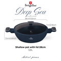 Oala cu capac Berlinger Haus, Deep Sea, 28 cm, 3.8 L, aluminiu forjat, albastru mat/gri