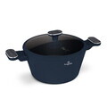Oala cu capac Berlinger Haus, Deep Sea, 24 cm, 4.3 L, aluminiu forjat, albastru mat/gri