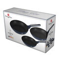 Set 3 tigai rotunde Berlinger Haus, Deep Sea, 20/24/28 cm, aluminiu forjat, albastru mat/gri