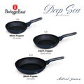 Set 3 tigai rotunde Berlinger Haus, Deep Sea, 20/24/28 cm, aluminiu forjat, albastru mat/gri