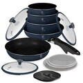 Set pentru gatit Berlinger Haus, Deep Sea, 13 piese, aluminiu, albastru mat/gri