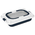 Tava cu capac Berlinger Haus, Deep Sea, 36x24.5x5.5 cm, otel carbon/plastic, albastru mat