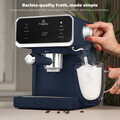 Espressor digital 3 in 1 Berlinger Haus, Deep Sea, 950W, 21x25.9x28 cm, inox, albastru mat