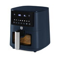 Friteuza cu aer cald si fereastra Berlinger Haus, Deep Sea, 5 L, 1400W, albastru mat