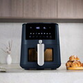 Friteuza cu aer cald si fereastra Berlinger Haus, Deep Sea, 5 L, 1400W, albastru mat