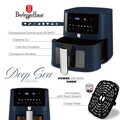 Friteuza cu aer cald si fereastra Berlinger Haus, Deep Sea, 5 L, 1400W, albastru mat