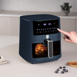 Albastru mat;Gri, Friteuza 5L