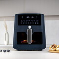 Friteuza cu aer cald si fereastra Berlinger Haus, Deep Sea, 5 L, 1400W, albastru mat/gri