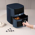 Friteuza cu aer cald si fereastra Berlinger Haus, Deep Sea, 5 L, 1400W, albastru mat/gri