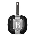 Tigaie grill Berlinger Haus, Anthracite, 28 cm, 2.1 L, aluminiu forjat, antracit mat