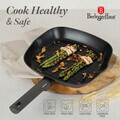 Tigaie grill Berlinger Haus, Anthracite, 28 cm, 2.1 L, aluminiu forjat, antracit mat