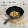 Tigaie Wok Berlinger Haus, Anthracite, 28 cm, 3.2 L, aluminiu forjat, antracit mat