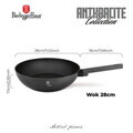 Tigaie Wok Berlinger Haus, Anthracite, 28 cm, 3.2 L, aluminiu forjat, antracit mat