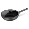 Tigaie Wok cu capac Berlinger Haus, Anthracite, 28 cm, 3.2 L, aluminiu forjat, antracit mat