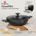 Tigaie Wok cu capac Berlinger Haus, Anthracite, 30 cm, aluminiu forjat, antracit mat