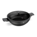 Tigaie Wok cu capac Berlinger Haus, Anthracite, 30 cm, aluminiu forjat, antracit mat