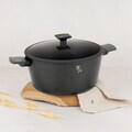 Oala cu capac Berlinger Haus, Anthracite, 30 cm, 8 L, aluminiu forjat, antracit mat