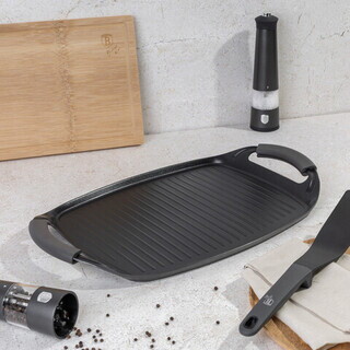 Antracit mat, Tava grill 47x29 cm