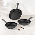 Set 3 tigai Berlinger Haus, Anthracite, 20/24/28 cm, aluminiu forjat, antracit mat