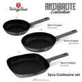 Set 3 tigai Berlinger Haus, Anthracite, 20/24/28 cm, aluminiu forjat, antracit mat