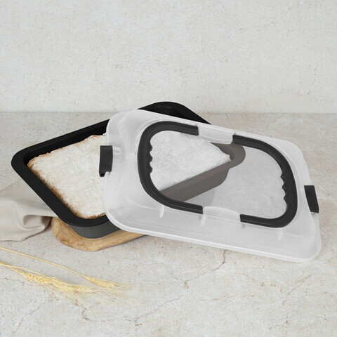 Tava cu capac Berlinger Haus, Anthracite, 36.5x24.5x5.5 cm, otel carbon/plastic, antracit mat