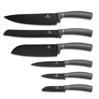 Antracit mat, Set 6 cutite