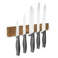 Set 5 cutite cu suport magnetic Berlinger Haus, Anthracite, inox/lemn, antracit mat/natur