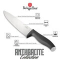 Set 5 cutite cu suport magnetic Berlinger Haus, Anthracite, inox/lemn, antracit mat/natur