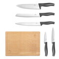 Set 5 cutite cu tocator Berlinger Haus, Anthracite, inox/bambus, antracit mat/natur