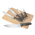 Set 5 cutite cu tocator Berlinger Haus, Anthracite, inox/bambus, antracit mat/natur